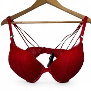 Victoria’s Secret Very Sexy Push Up Bra Red Lace size 36DDD